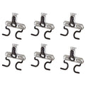 Rubbermaid Fasttrack Wall Double S Hook 2 Handle Garage Storage Organizer Rack for Hand Tools (6 Pack)