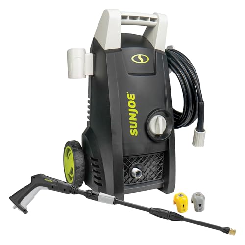 Sun Joe Electric Pressure Washer with 11-Amp Motor and 1.1 GPM, SPX1000 - Portable Water Cleaner with Adjustable Spray Wand for Car, Garden, and Patio Washing and Cleaning