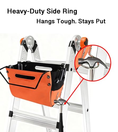 GAQUECY Ladder Cargo Hold Tool Pouch, Ladder Tool Holder Giant Ladder Too Bag compatible with Little Giant Ladders(15040-001) Wide Mouth Organizer for Construction, DIY & Home Repair Accessories