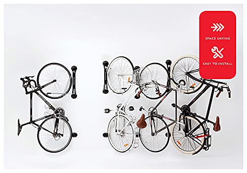 Steadyrack Bike Rack - Easy Lift Swivel Bike Wall Mount, Vertical Storage Solution for Bicycles with Fenders or Mudguards, Garage Bicycle Rack Wall Mount for Home
