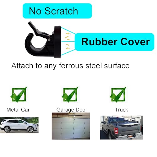 YYST Magnetic Fishing Rod Car Stand, Portable Outdoor Vertical or Horizontal or Over-Head Van Truck Boat Vehicle SUV Garage Door Fly Fishing Rod Pole Storage Rack Holder (2)