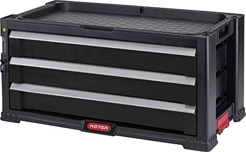 Keter Tool Trolley with 3 Drawers 59 x 29 x 26 cm