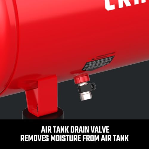 CRAFTSMAN Air Compressor 8 Gallon Oil-Free 1.8 HP Max 150 PSI Horizontal Tank Portable