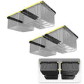 Koova Heavy-Duty Overhead Garage Storage Rack for 4 Bins. Adjustable Width, 160lb Capacity. DIY Safe Ceiling Mount, Easy Install. Fits 27-Gallon Totes. USA Made Pro-Grade Steel. Space Saving Organizer