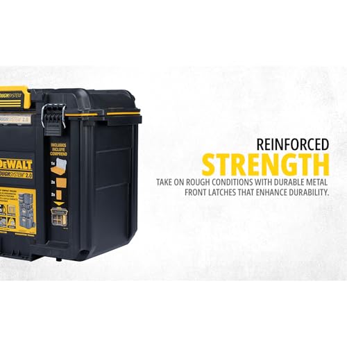 DEWALT TOUGHSYSTEM 2.0 Compact and Durable Deep Toolbox with Removable Dividers (DWST08035)
