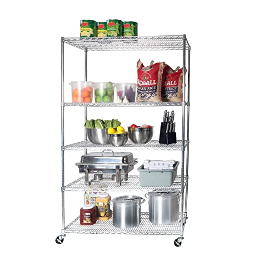 Seville Classics UltraDurable Heavy Duty NSF Solid Steel Wire Rack Storage Unit Organizer & UltraDurable Heavy Duty NSF Solid Steel Wire Rack Storage Unit Organizer