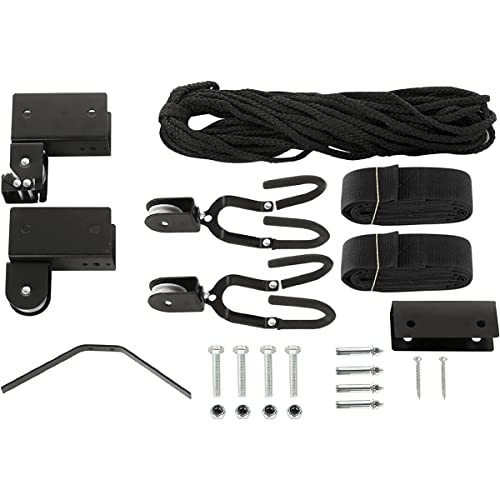 RAD Sportz Kayak Storage Hoists 2-Pack - Overhead Pulley Hoist Systems with 125lb Capacity Each for Canoes, Bikes, Ladders, and More