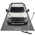 VIVOHOME Containment Mat (8'6" x 20') with Stay Put Corner, PVC Garage Floor Mats, Heavy Duty Garage Parking Mat with a Squeegee, Gray
