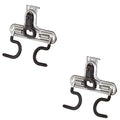 Rubbermaid Fasttrack Wall Double S Hook 2 Handle Garage Storage Organizer Rack for Hand Tools (2 Pack)