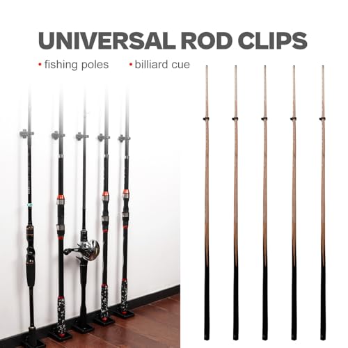 OJYDOIIIY Fishing Rod Rack Clips/Making Kit, Customize Your Own Fishing Rod Holders for Garage, Also for Billiards Pool Cue Rack