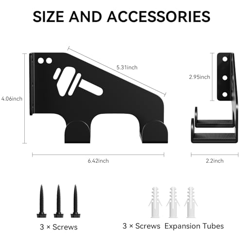 XZHXFX Chainsaw Hanger Wall Mount - Heavy Duty Chainsaw Holder for Garage Organization, Storage Shed Organizer, Chainsaw Rack with Protective Pad, Garage Tools, 1 Pack