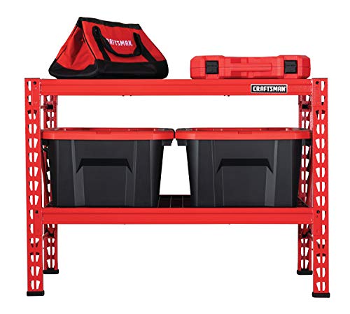 CRAFTSMAN 2-Shelf 3-Foot Tall Stackable Tool Chest Depth Storage Rack (3-Feet, 1 Set)
