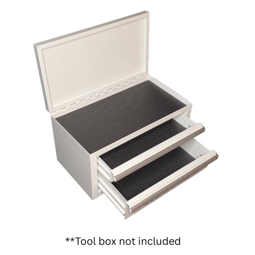 3 Piece Premium Anti-Slip Drawer Liner Set for KOBALT Mini Tool Box - Black