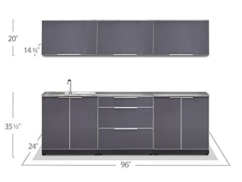 NewAge Products Inc. Cabinet Aluminum, (7 Piece) Outdoor Kitchen Set, 66249