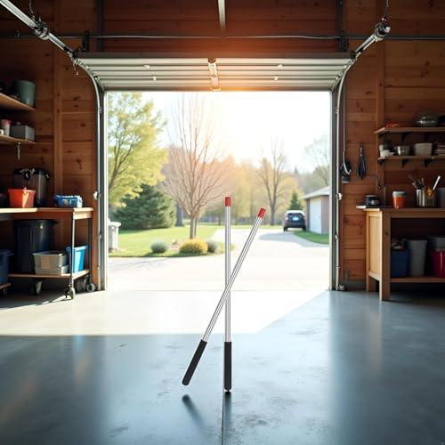 GarageSpringF2C Garage Door Winding Bars, 2-Pack 17.3-Inch Torsion Spring Tool with Non-Slip Handles, Solid Steel Winding Rods for Adjustment and Replacement