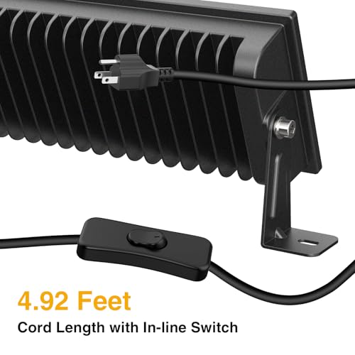 Onforu LED Shop Lights,100W 14000lm Ultra Bright LED Work Lights with Plug,6500K Daylight White Garage Light,IP66 Waterproof Lighting for Garage Warehouses Workshop(2 Pack)