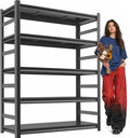 BEESTMUEBLE Garage Shelving, 3000 LBS Heavy Duty Metal Storage Shelves with Anti-Fall Rails, 5-Tier Adjustable Storage Rack for Garage, Warehouse, Basement, 35.4" W x 15.7" D x 72" H