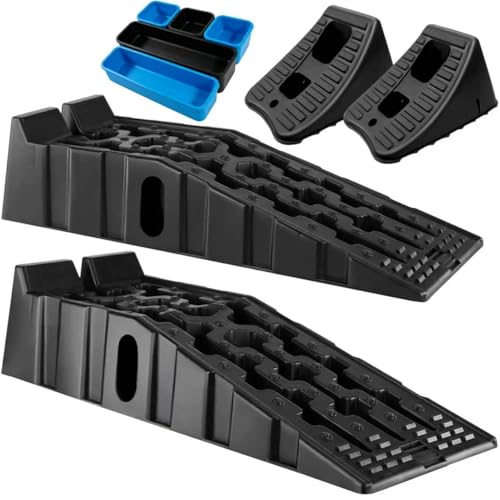Heavy Duty Car Ramps for Oil Changes, 16000LBS GVW Capacity, 6.7" Lift
