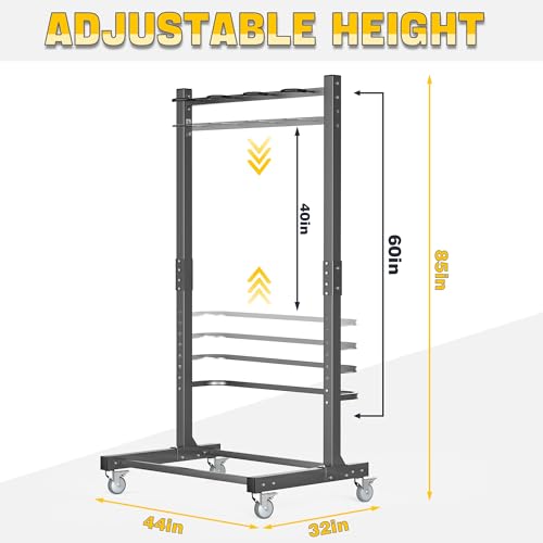 Ultrawall Freestanding Bike Rack with Wheels, Vertical Bike Storage Stand for Garage, Indoor Bicycle Organizer Holds Up to 4 Bikes, Heavy-Duty Steel Bike Rack