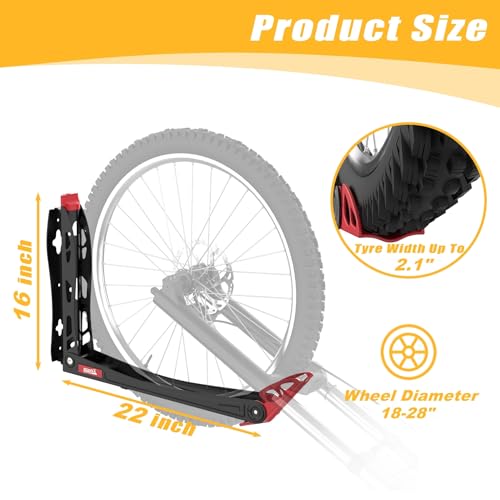 TORACK BIKEPAL Space Saving Wall Mounted Swivel Bike Racks, Vertical Bike Wall Hangers for Garage Storage Solution (2 Pack)