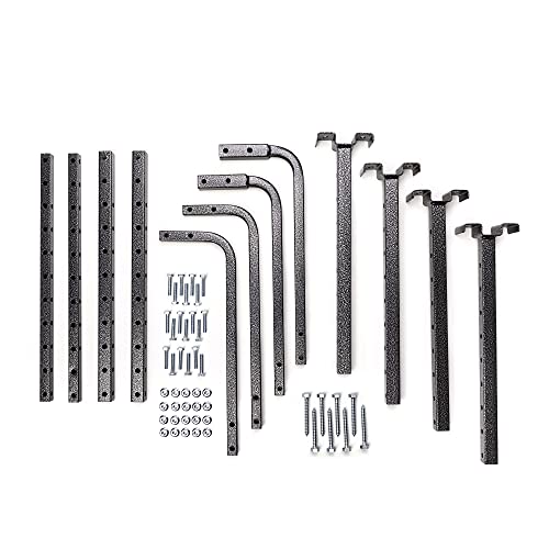 HyLoft Adjustable Garage Ceiling Mount Storage Rack Kit, Ceiling Shelving Mounts, 34 in. x 26 in., 80844-10, Hammertone