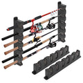 Xproutdoor Fishing Rod Holder Wall, Vertical/Horizontal Fishing Rod Holder, Rod Stands Fishing Rods, Fishing Rod Stands for Family Wall Garage Storage 6 Fishing Rods