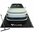 CYLAND Garage Floor Mat 7.9'x16' Heavy-Duty Waterproof, Non-Slip PVC Parking Mat, All-Weather Car Containment Mat for Oil, Snow & Dirt Floor Protection Includes Squeegee for Easy Cleanup