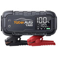 YaberAuto Jump Starter 8000A 65W Fast Charging (All Gas/12.0L Diesel) Portable Car Battery Jump Starter Pack, Jump Box Car Battery Jumper Starter Portable Jumper Cables, 150W DC, 600LM Lights