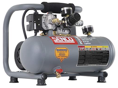 SENCO PC1010 1/2-Horsepower 1-Gallon Finish and Trim Hot Dog Air Compressor Portable Tire Inflator For Car