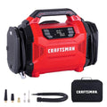 CRAFTSMAN Dual Power Tire Inflator Portable Air Compressor, 12V DC Car Plug & 120V AC Home Use, Up to 150 PSI with Digital Gauge & Auto Shut-Off, LED Light, Air Pump for Cars, Bikes & Inflatables