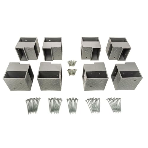 Heavyweight DIY Workbench Hardware Kit, 24 in W x 48 in D, 500 lb Capacity, Easy 90 Cuts, Lumber Not Included, Gray Plastic Brackets