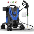QIOMALA 4800PSI PowerWasher with 4 Quick Connect Nozzles, Foam Cannon for Car, Lane, Patio Cleaning