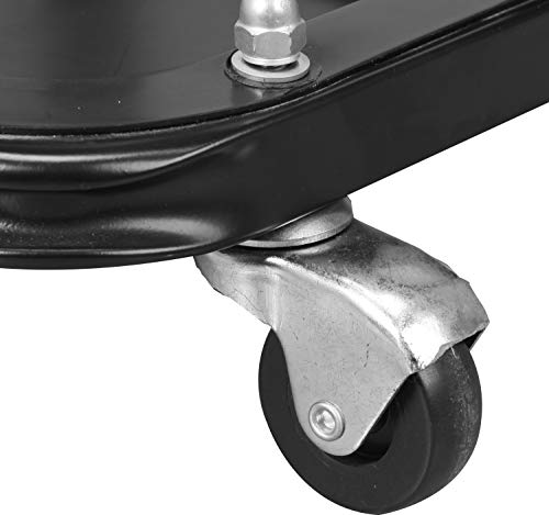 Torin ATR7211 Blackjack Rolling Creeper Garage/Shop Seat: Padded Mechanic Stool with Tool Tray Storage, Black, Large