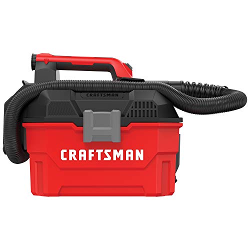 CRAFTSMAN V20 Cordless Vacuum Cleaner, Shop Vac Wet/Dry, 2 Gallon, 7ft Hose, Bare Tool Only (CMCV002B)