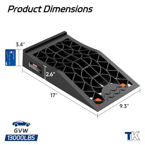 TOWKING 2.6" Lift Low Profile Car Ramps for Maintenance, Jack Support Only