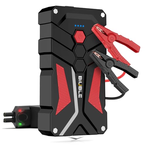 BIUBLE Jump Starter Car Jump Starter Auto Battery Booster Pack 5000A Peak 12V with USB-C Quick Charge,Lithium Jump Box with LED Light(Up to 7.0L Gas or 5.5L Diesel Engine)