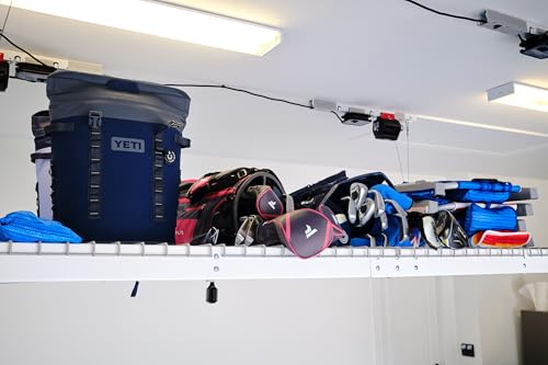DURA-LIFT Elevate 4x8 Motorized Overhead Storage Lift for Garage Ceiling, Electric Storage Rack with Bluetooth App Control