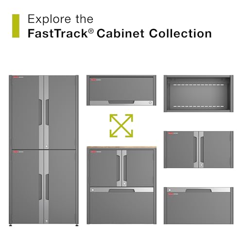 Rubbermaid FastTrack Single 2-Door Cabinet, Garage Storage Systems, Garage Organization