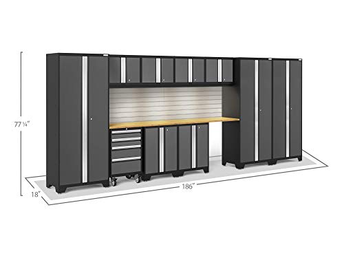 NewAge Products Bold Series Gray 12 Piece Set, Garage Cabinets, 56056