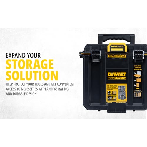 DEWALT TOUGHSYSTEM 2.0 Compact and Durable Deep Toolbox with Removable Dividers (DWST08035)