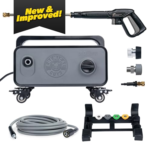 Chemical Guys Electric Pressure Washer PM2000 PRO – 2030 PSI, 1.77 GPM, 25’ Flex Hose, Compact Design, 360° Casters, Standard Connections, Cable Storage – EQP411