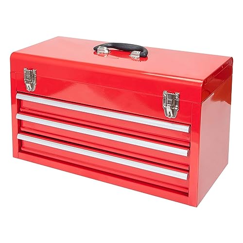 BIG RED TAMPK133-XB Torin Portable Tool/Garage Storage Box: Ergonomically Designed for Garage, Home, Office, Warehouse, Gym, School - Red