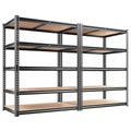 REIBII 2400LBS Garage Shelving 5 Tier Storage Shelves Heavy Duty, Adjustable Metal Shelving Unit,Garage Shelves for Basement,Warehouse,Pantry,Closet,Kitchen 72" H x 36" W x 16" D,2 Pack