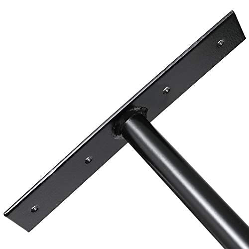 Ihomepark Overhead Garage Storage Rack, Heavy Duty Ceiling Mounted Garage Hooks Utility Hanger for Lumber Bike Tools(4 Pack, Black)