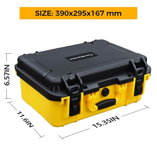 Storage Case for Dewalt Drill & Impact Driver, Hard Case with Custom Foam Insert, Fits 20V MAX Cordless Drill and Impact Driver, Battery & Charger - Durable Protective Box for Dewalt Tools (CASE ONLY)
