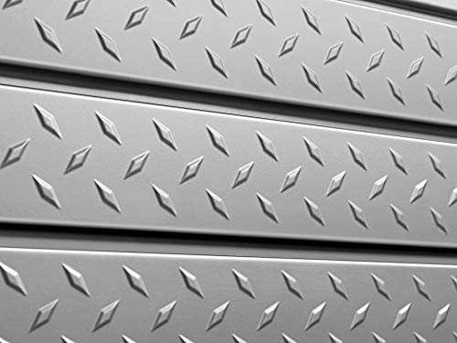 NewAge Products Pro Series 56-Inch x 24.5-Inch Diamond Plate Silver Slatwall Backsplash, Heavy Duty Steel Garage Wall Organizers, 51713