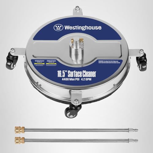 Westinghouse Universal 16.5” Pressure Washer Surface Cleaner Attachment - Stainless Steel - 4400 Max PSI, 1/4” Connector - for Gas and Electric Pressure Washers