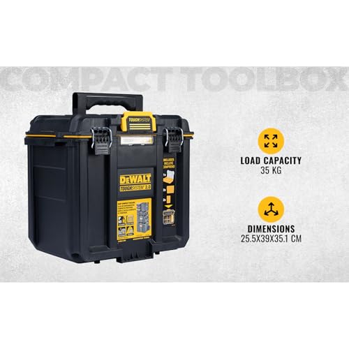 DEWALT TOUGHSYSTEM 2.0 Compact and Durable Deep Toolbox with Removable Dividers (DWST08035)