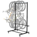 Kinchoix Freestanding Bike Rack with Caster Vertical Bike Storage Stand for Garage Indoor Bicycle Organizer Holds Up to 5 Bikes