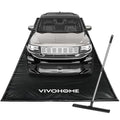 VIVOHOME Containment Mat (7'9" x 18') with Stay Put Corner, PVC Garage Floor Mats, Heavy Duty Garage Parking Mat with a Squeegee,Black